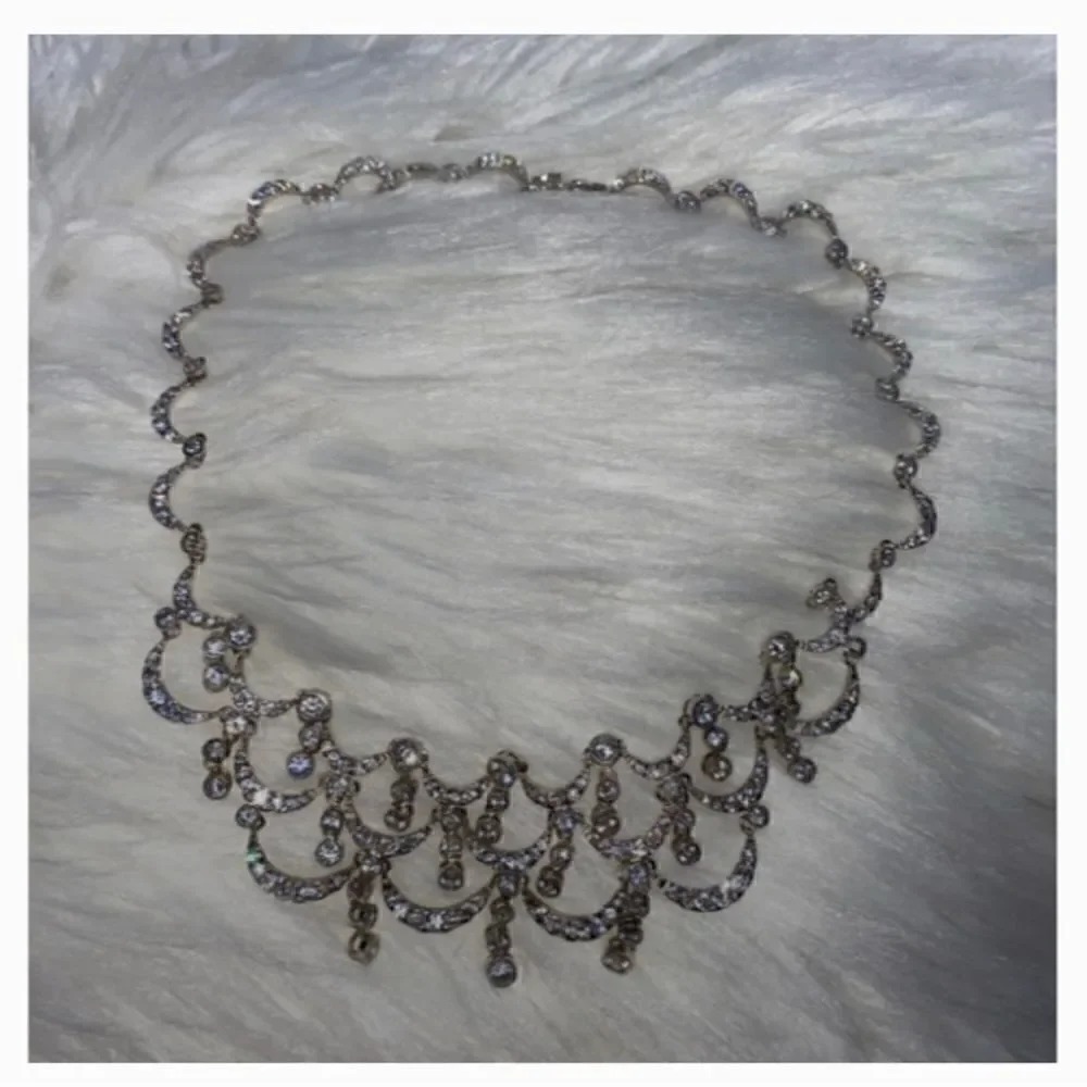 Elegant & Radiant Fine Sterling Silver & Cz Necklace
